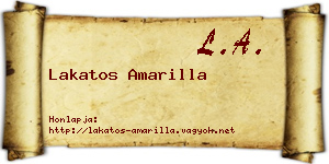 Lakatos Amarilla névjegykártya